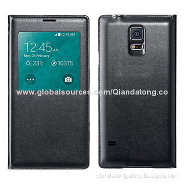 Leather Mobile Phone Cases, Flip Style, for Samsung Galaxy S5